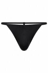 Erkek Fantezi Siyah Pamuklu String XL