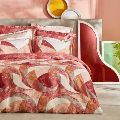 Karaca Home Alegria Saten Çift Kişilik Nevresim Takımı Terracota