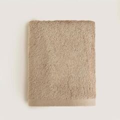 Solid Yüz Havlusu 50x90 cm Koyu Bej