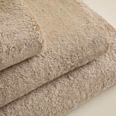 Solid Yüz Havlusu 50x90 cm Koyu Bej