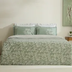 Karaca Home Haven %100 Pamuk Çift Kişilik Nevresim Takımı Koyu Mint