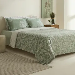 Karaca Home Haven %100 Pamuk Çift Kişilik Nevresim Takımı Koyu Mint