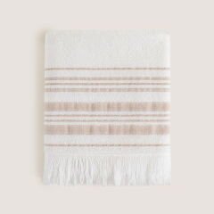 Deep Face Towel 50x90 cm White/Beige