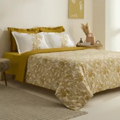 Karaca Home Orla %100 Pamuk Çift Kişilik Nevresim Takımı Sarı