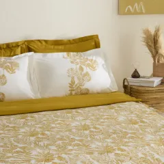Karaca Home Orla %100 Pamuk Çift Kişilik Nevresim Takımı Sarı