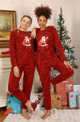 Akbeniz Welsoft Kadın Polar Sevgili Kombini Pijama Takımı 50125 Tek Takım Fiyatıdır