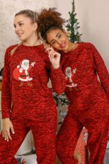 Akbeniz Welsoft Kadın Polar Sevgili Kombini Pijama Takımı 50125 Tek Takım Fiyatıdır