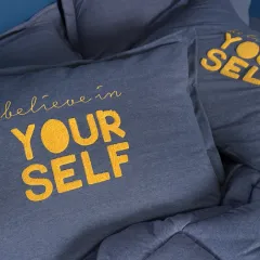 Karaca Home Motto Cotton Comfort Tek Kişilik Uyku Seti İndigo