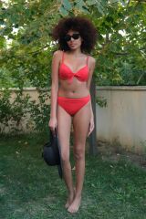 Akbeniz Kadın Destekli Fiyonklu Alt Üst Kırmızı Bikini Takım 35008