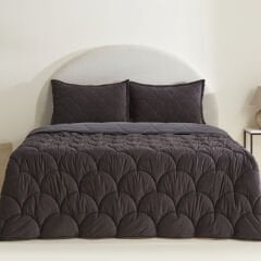 Karaca Home Cowrie Çift Kişiilk Luxury Comfort Set Antrasit