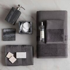 Astel Face Towel 50x90 cm Dark Gray