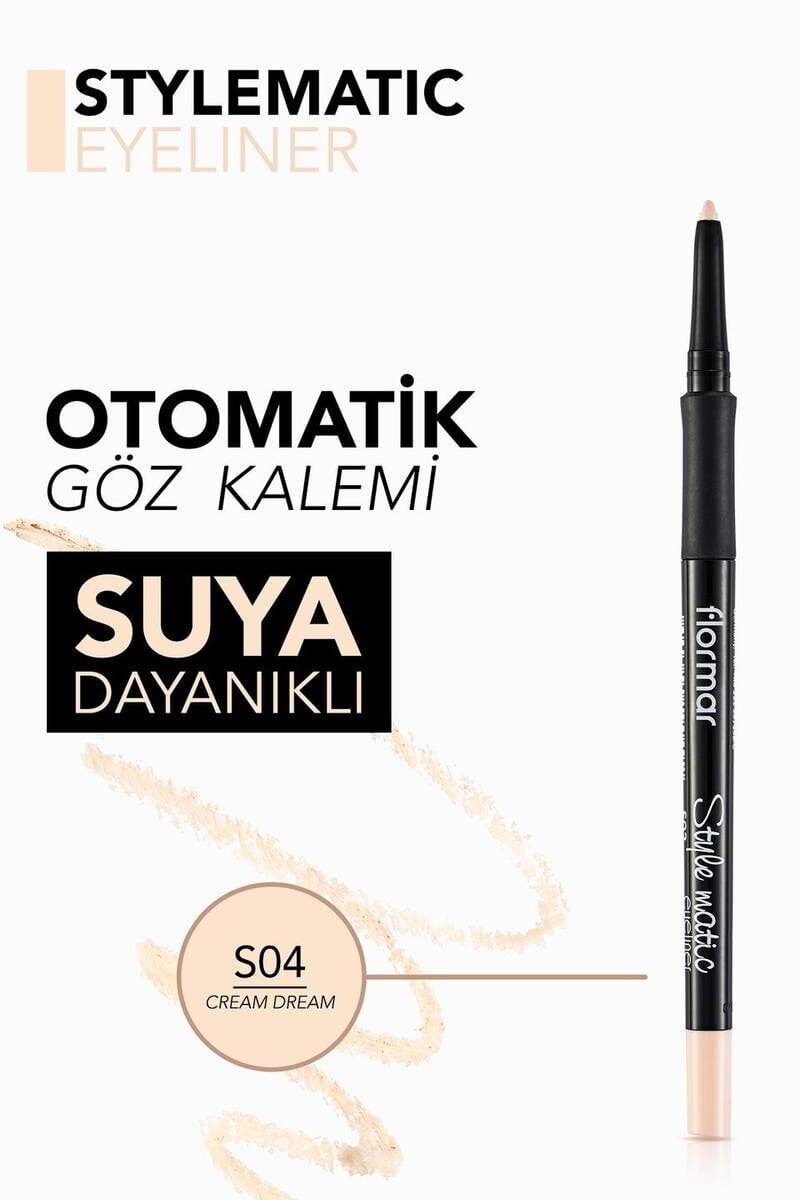 Asansörlü suya dayanıklı göz kalemi | Renk: S04 CREAM DREAM