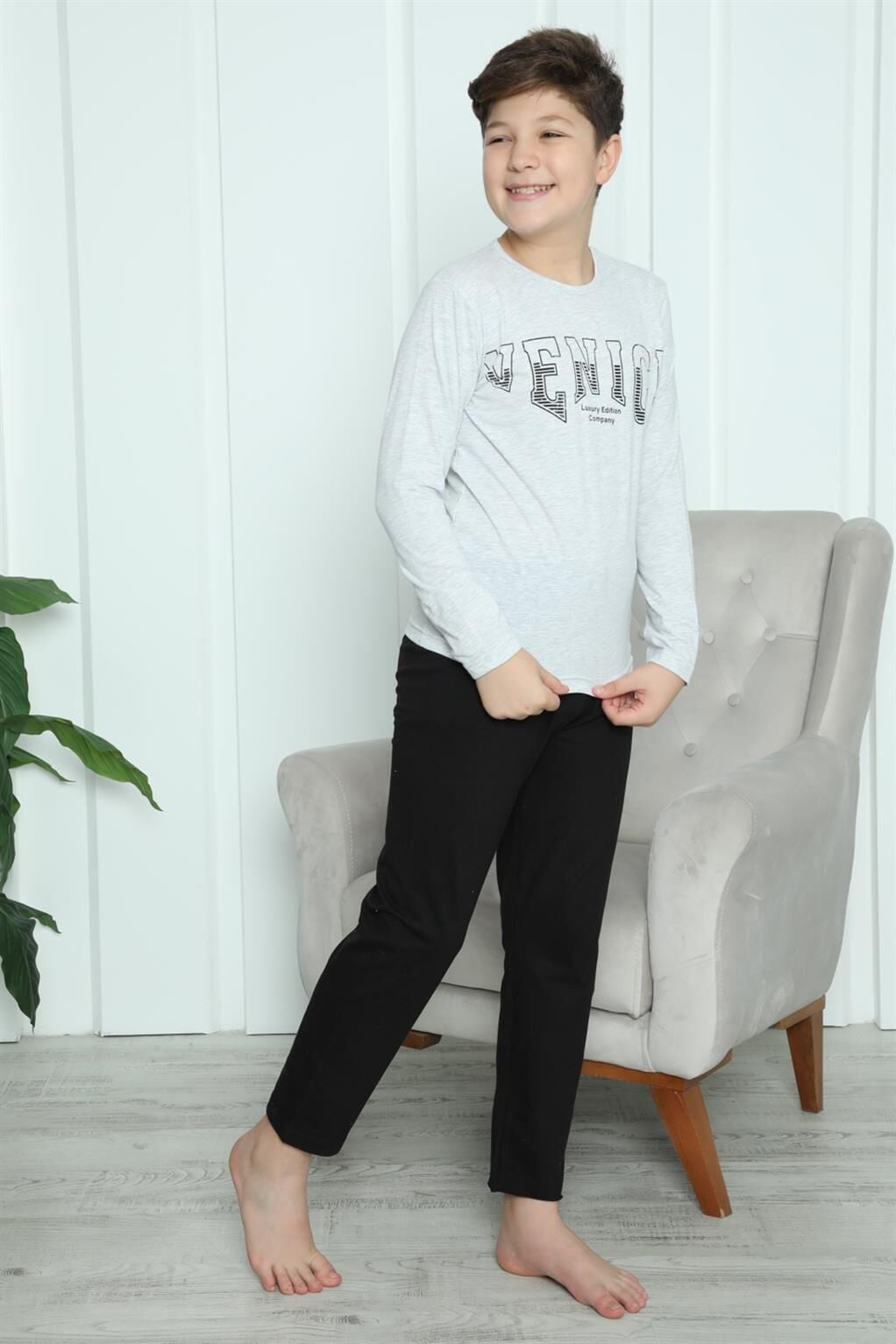 Akbeniz Erkek Çocuk Penye Pijama Takım 20417