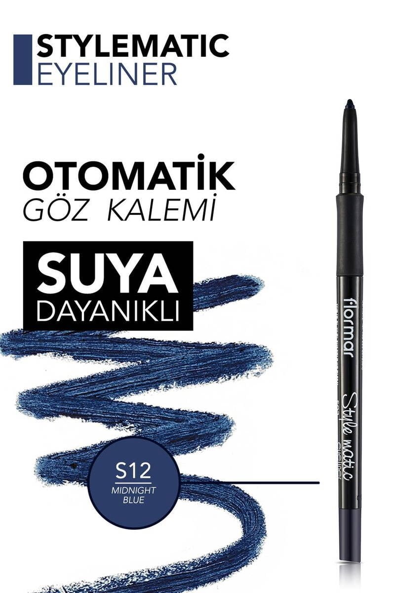 Asansörlü suya dayanıklı göz kalemi | Renk: S12 MIDNIGHT BLUE