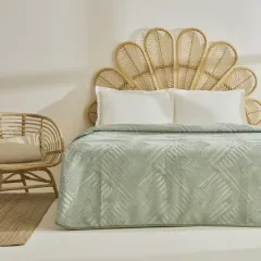 Karaca Home Rita Tek Kişilik Emboss Battaniye Yeşil