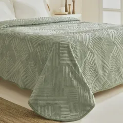 Karaca Home Rita Tek Kişilik Emboss Battaniye Yeşil