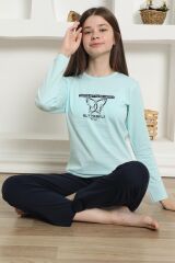 Akbeniz Kız Çocuk Penye Pijama Takım 20421
