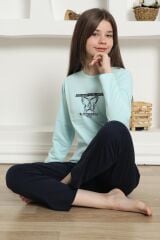 Akbeniz Kız Çocuk Penye Pijama Takım 20421