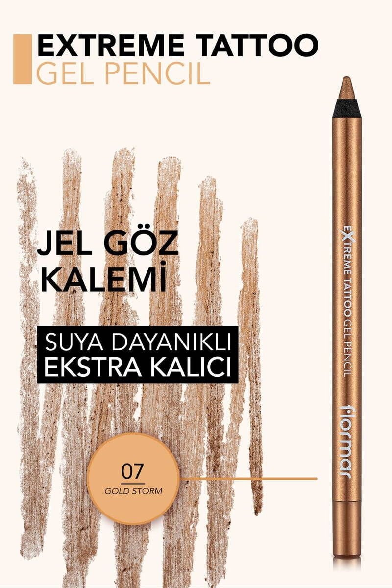 Jel dokulu kalıcı göz kalemi | 1.2 G Renk: 007 GOLD STORM
