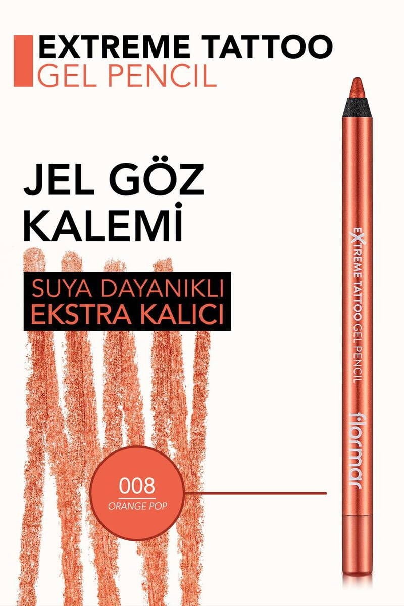 Jel dokulu kalıcı göz kalemi | 1.2 G Renk: 008 ORANGE POP