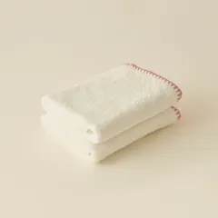 Kaşmir Home Pure 2'li Midye Dikişili Yüz Havlusu Rose