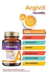 Argivit Visusafe 30 Tablet - Göz Kompleks (Lutein, Zeaksantin, Safran, Resveratrol, Multivitamin Ve Multimineral