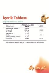Argivit Immun C Tablet ( Kara Mürver, C Vitamini, Çinko, Kuersetin, Laktoferrin, Üzüm ) 30 Tablet