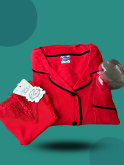 Akbeniz Kadın Yılbaşı 2'li Özel Kalp Kutulu Slip - Pijama Hediye Seti 20244