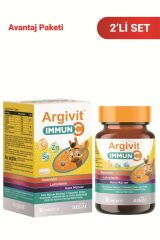 Argivit Argivit Immun C Tablet 2’li Paket ( Kara Mürver, C Vitamini, Çinko, Kuersetin, Laktoferrin, Üzüm ) 30 Tablet