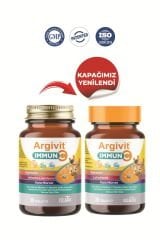 Argivit Argivit Immun C Tablet 3’lü Paket ( Kara Mürver, C Vitamini, Çinko, Kuersetin, Laktoferrin, Üzüm ) 30 Tablet
