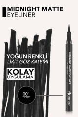Yoğun siyah mat likit göz kalemi | 1.2 ML Renk: 001 BLACK