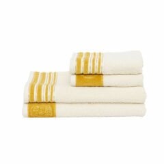 Karaca Home Minka Sonil 100% Cotton Bath/Face Towel Hammam Set Off White Gold