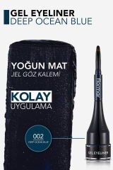 Mat bitişli jel eyeliner | 2.2 G Renk: 002 DEEP OCEAN BLUE