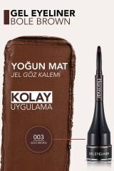 Mat bitişli jel eyeliner | 2.2 G Renk: 003 BOLE BROWN
