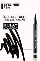 Keçe uçlu likit göz kalemi | 1 ML Renk: 001 BLACK
