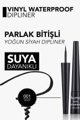 Yoğun siyah parlak suya dayanıklı dipliner | 2.5 ML Renk: 001 BLACK