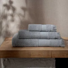 Green Black Aya 3-Piece Towel Set Gray