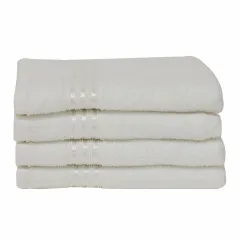 Karaca Home Stripe 4 'lü Yüz Havlusu Seti 50x90 cm Offwhite