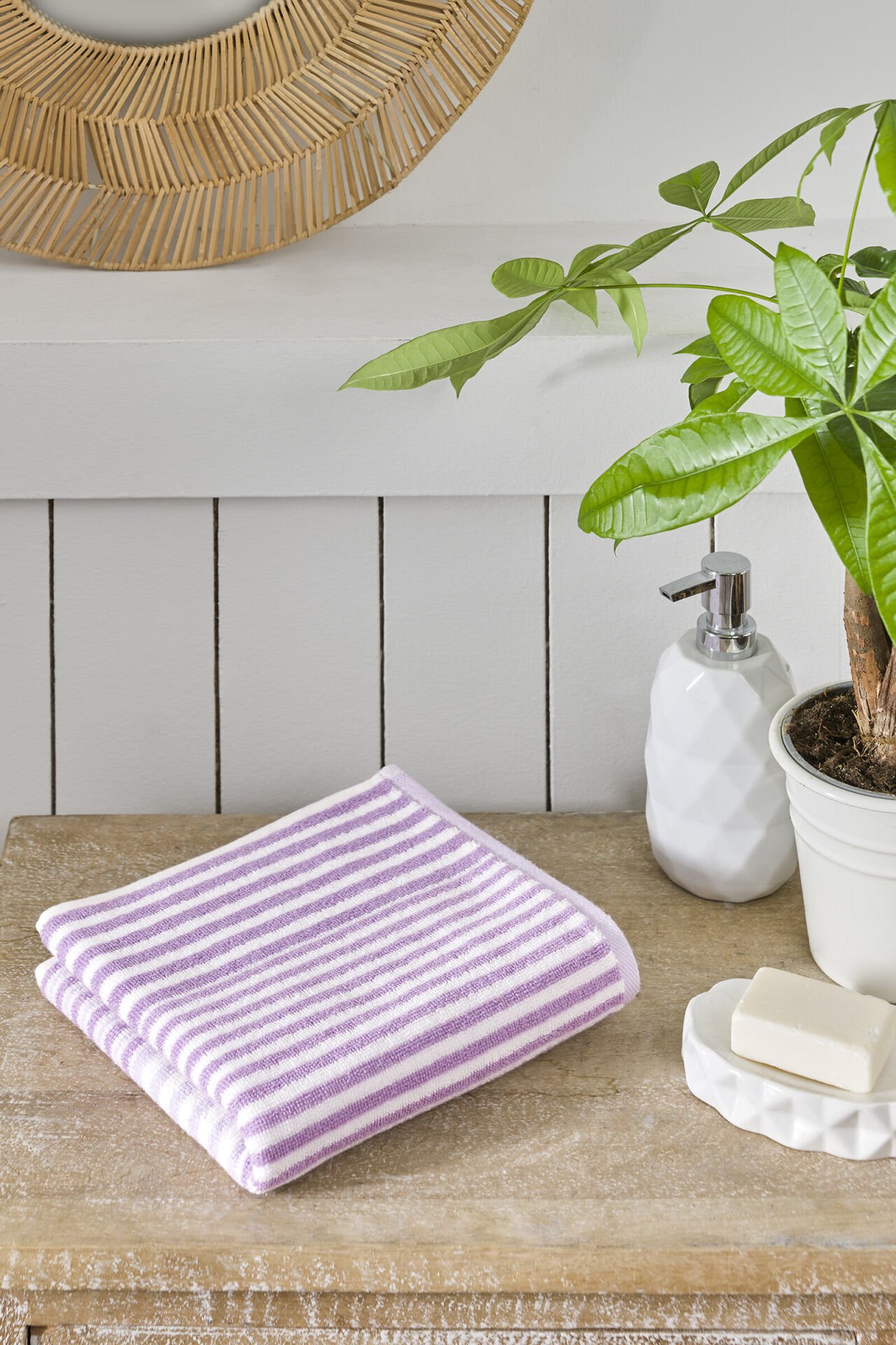 Özdilek Lined Hand and Face Towel 45x90 cm