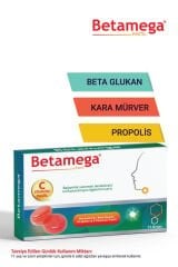 Betamega Betamega Pastil 12 Adet - Kara Mürver, Beta glukan, Propolis ve C Vitaminli
