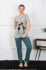 Akbeniz Kadın Kısa Kol Penye Pijama Takımı 4210