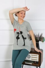 Akbeniz Kadın Kısa Kol Penye Pijama Takımı 4210