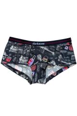 Dijital Baskılı Seyahat Desenli Kadın Boxer XL