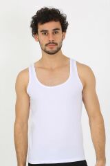 Akbeniz Erkek Penye Beyaz Atlet  6566