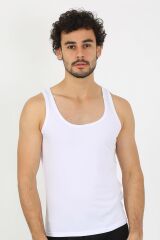 Akbeniz Erkek Penye Beyaz Atlet  6566