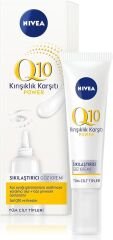 NIVEA Q10 Power Kırışık Karşıtı Sıkılaştırıcı Göz Kremi, 15 ml, Hassas Göz Çevresi, Şişkinlik,Hyaluronik Asit,Kreatin,Hafif Formül