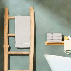 Karaca Home Stripe 4 lü Yüz Havlu Seti 50x90 cm Gri