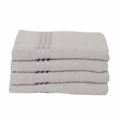 Karaca Home Stripe 4 lü Yüz Havlu Seti 50x90 cm Gri