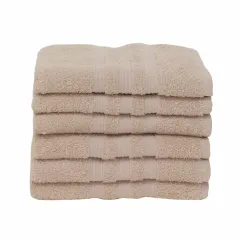Karaca Home Road %100 Pamuk 6'lı Yüz Havlusu Seti 50x90 cm Bej