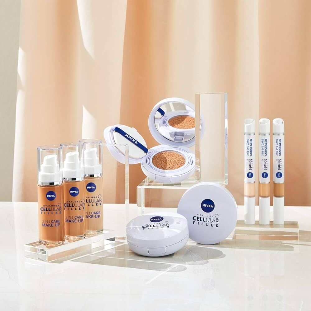 NIVEA Hyaluron Cellular Filler Renkli Göz Bakım Kremi 15 ml, Açık Ton, Göz Altı Kapatıcısı, Nemlendirici